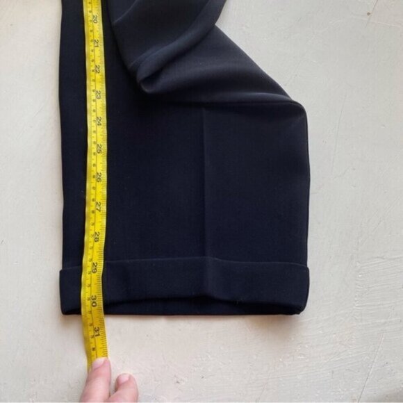 J.Jill Trousers Woman 14 TALL Black Cuffed Hem High Waist Pockets Career Office - Picture 15 of 16